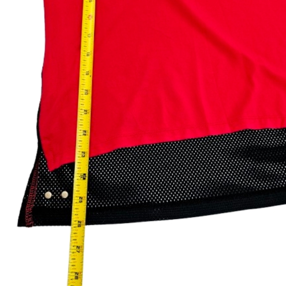 ALALA Activewear Red Black Hi Low Mesh Back Tank Women's Size Medium - Picture 7 of 12